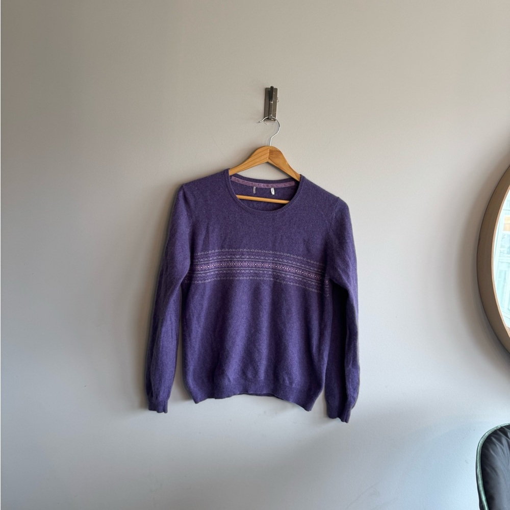 Cashmere small Purple Crew Neck Sweater